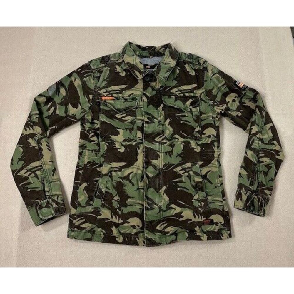 Superdry Jacket Mens Medium Green Rookie Edition Military Issue Shacket‎